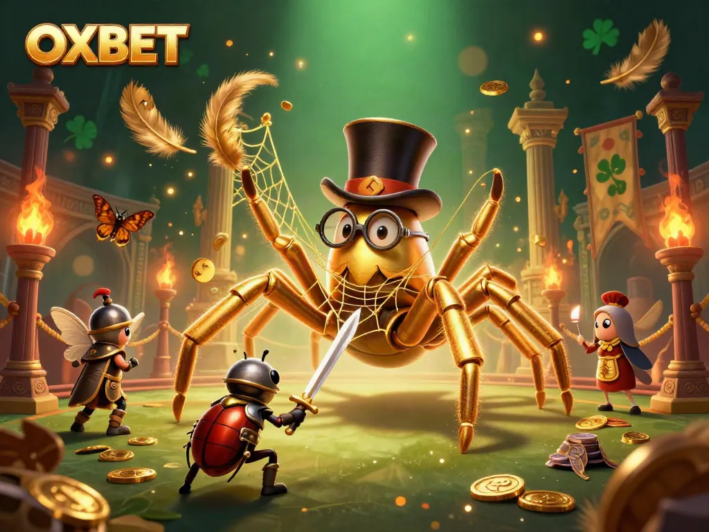 Experience the thrill of OXBET with a vibrant online casino scene featuring unique characters and exciting game elements.