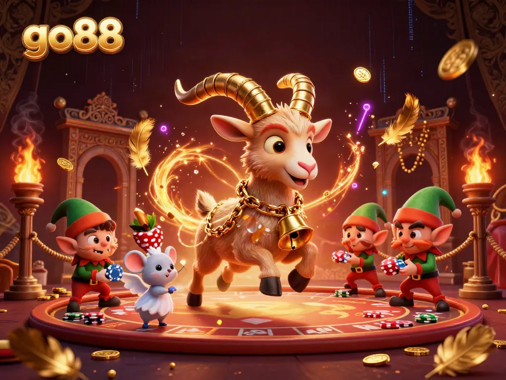 Experience go88’s thrilling holiday-horror casino with Krampus and mischievous characters in a vibrant 3D scene.