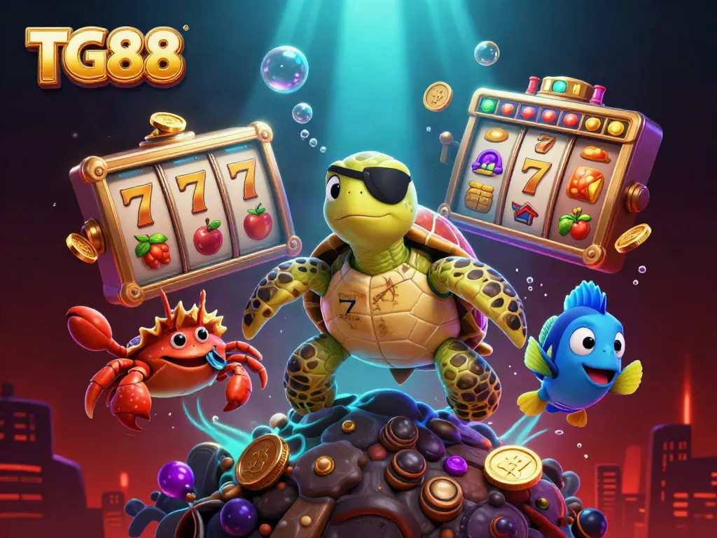 Engage with TG88's thrilling casino atmosphere through vibrant characters and dynamic elements.
