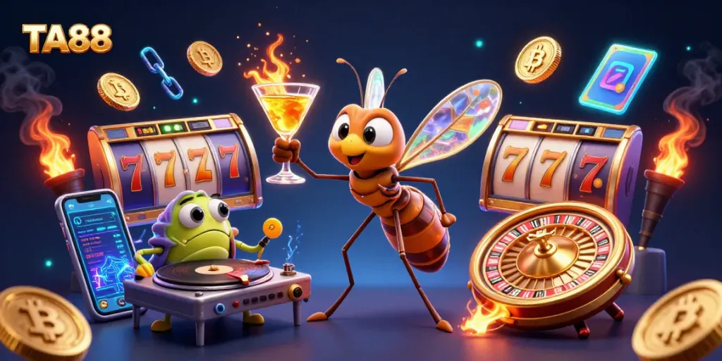 Experience thrilling TA88 games with vibrant casino characters and electrifying elements igniting excitement.