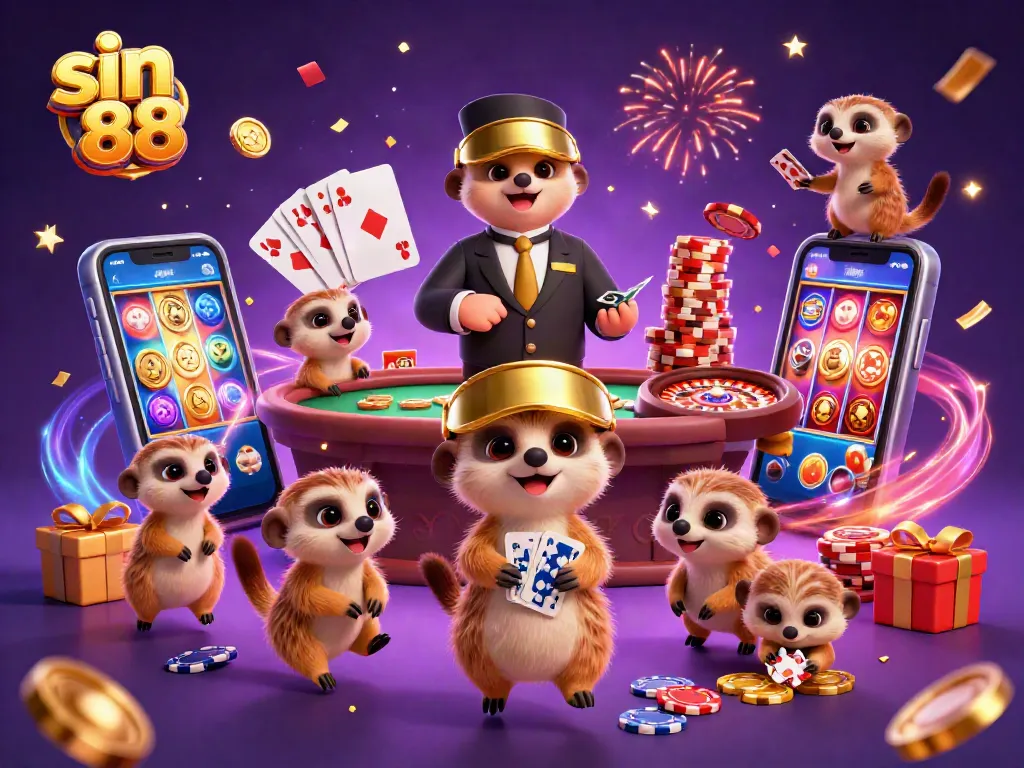 Join the excitement at sin 88 where meerkats manage a vibrant casino, showcasing thrilling games and rewards.