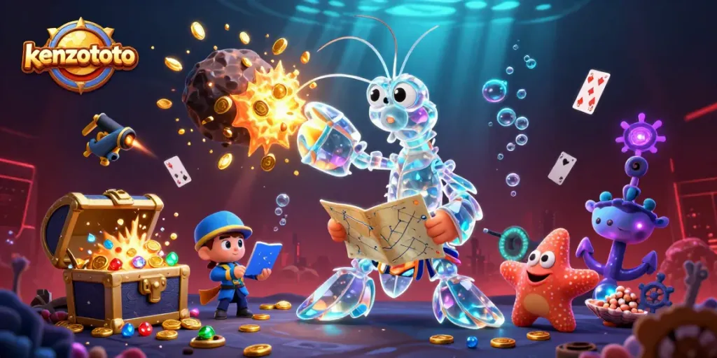 Experience the thrilling adventures of kenzototo with vibrant characters in a galactic casino setting.