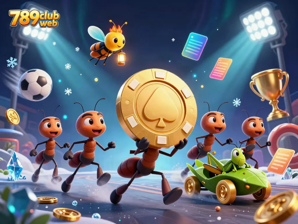 Experience the thrills at 789club web with a dynamic heist scene featuring a cartoon team navigating a vibrant casino world.