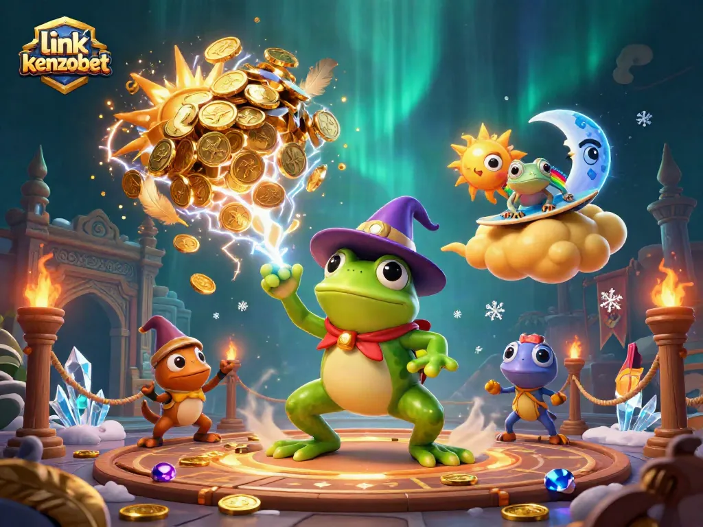 Engage with link kenzobet and discover thrilling wins with this vibrant casino scene!
