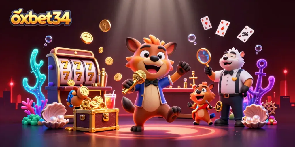 Experience the thrill of gaming at oxbet34, a vibrant casino with exciting characters and vibrant elements.