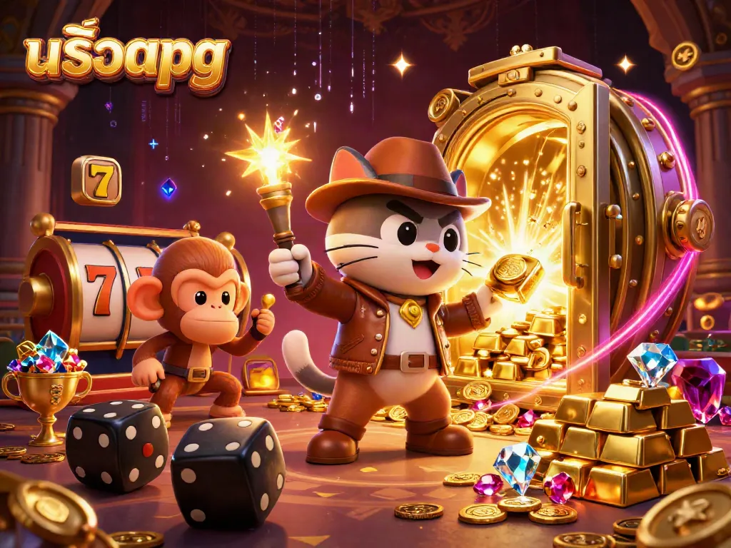 Engage in thrilling gameplay with สล็อตpg as the cat archaeologist discovers golden treasures.